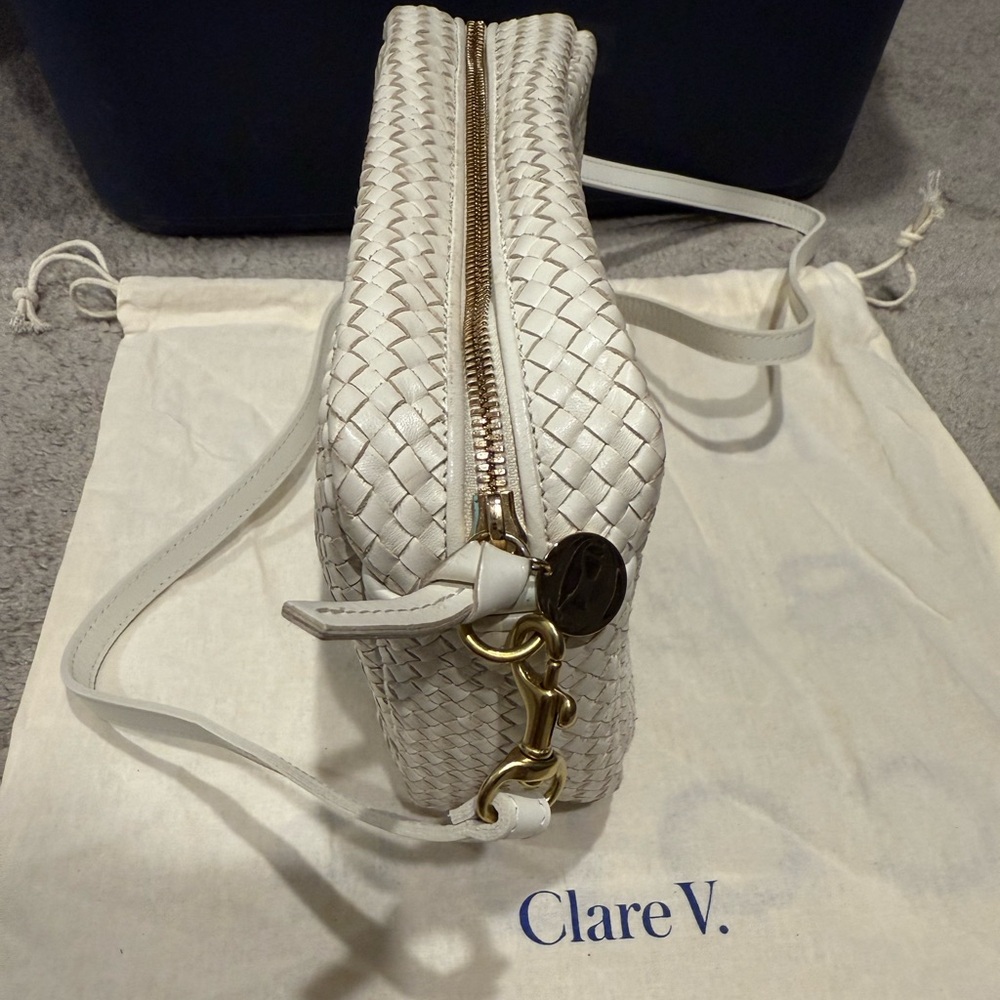 Clare V Ivory Woven Crossbody Bag - Picture 5 of 5